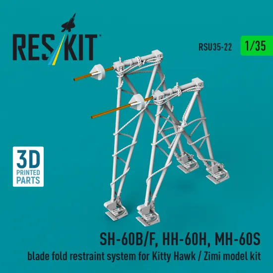 Reskit Rsu35-0020 1/35 Sh-60b/F, Hh-60h, Mh-60s Blade Fold Restraint System For Kitty Hawk/Zimi Model