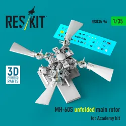 Reskit Rsu35-0096 1/35 Mh-60s Unfolded Main Rotor For Academy Kit