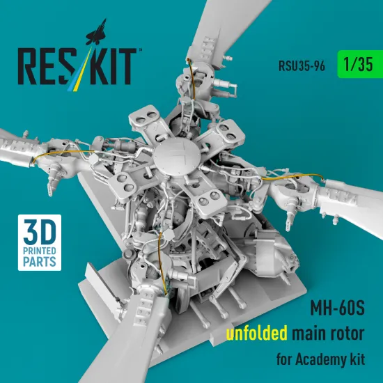 Reskit Rsu35-0096 1/35 Mh-60s Unfolded Main Rotor For Academy Kit