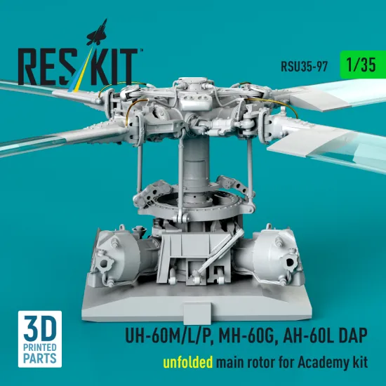Reskit Rsu35-0097 1/35 Uh-60m/L/P Mh-60g Ah-60l Dap Unfolded Main Rotor Academy