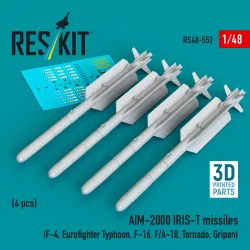 Eskit Rs48-0522 1/48 Aim-2000 Iris-t Missiles F-4 Eurofighter Typhoon F-16