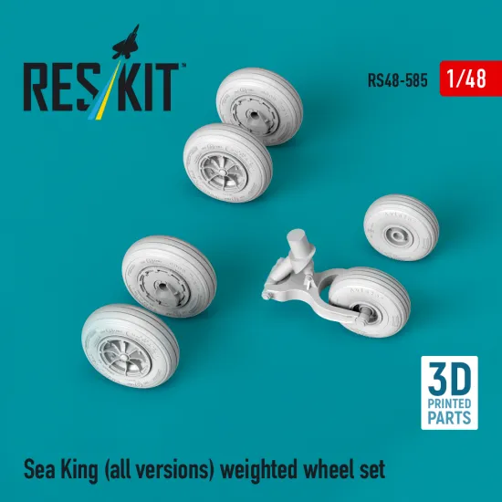 Reskit Rs48-0585 1/48 Sea King All Versions Weighted Wheel Set