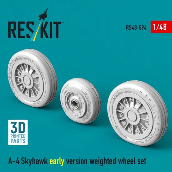 Reskit Rs48-0594 1/48 A-4 Skyhawk Early Version Weighted Wheel Set