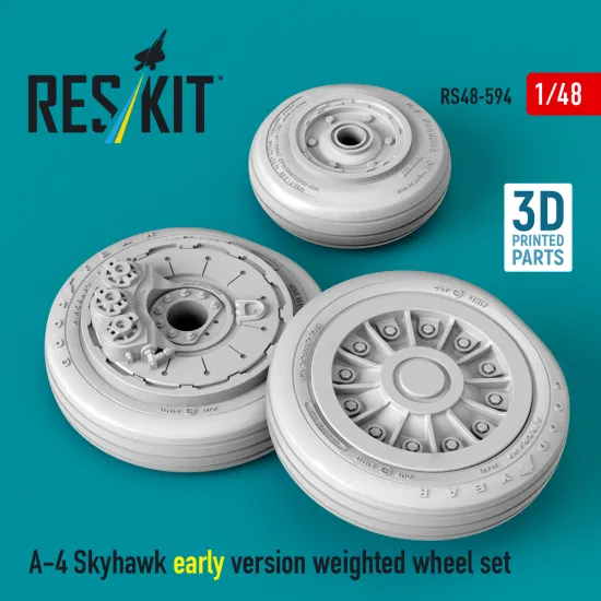 Reskit Rs48-0594 1/48 A-4 Skyhawk Early Version Weighted Wheel Set