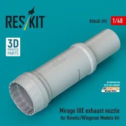 Reskit Rsu48-0393 1/48 Mirage Iiie Exhaust Nozzle For Kinetic/Wingman Models