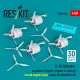 Reskit Rsu48-0502 1/48 B-24 Liberator Propellers Engines And Cowlings Closed Engine Bays For Hobbyboss