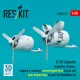 Reskit Rsu48-0561 1/48 B-24 Liberator Propellers Engines And Cowlings Closed Engine Bays And Open Engine Bays For Hobbyboss