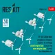 Reskit Rsu48-0561 1/48 B-24 Liberator Propellers Engines And Cowlings Closed Engine Bays And Open Engine Bays For Hobbyboss