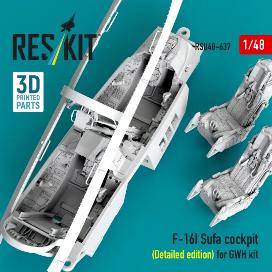Reskit Rsu48-0637 1/48 F-16i Sufa Cockpit Detailed Edition For Gwh Kit
