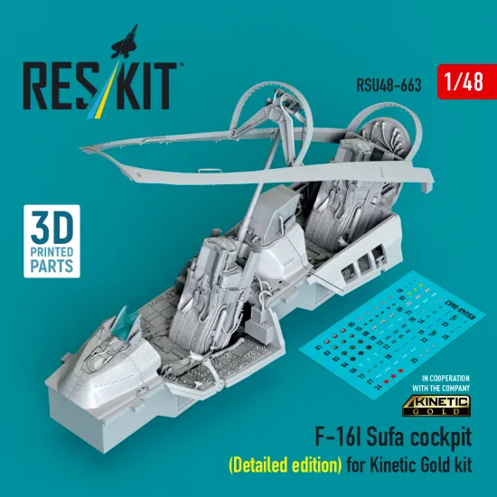 Reskit Rsu48-0663 1/48 F-16i Sufa Cockpit Detailed Edition For Kinetic Gold Kit