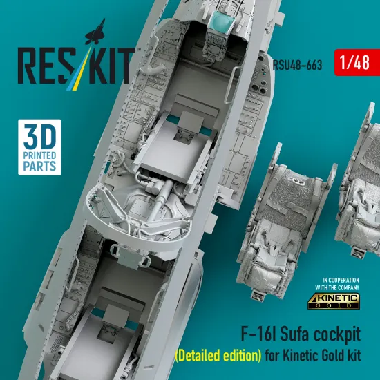 Reskit Rsu48-0663 1/48 F-16i Sufa Cockpit Detailed Edition For Kinetic Gold Kit