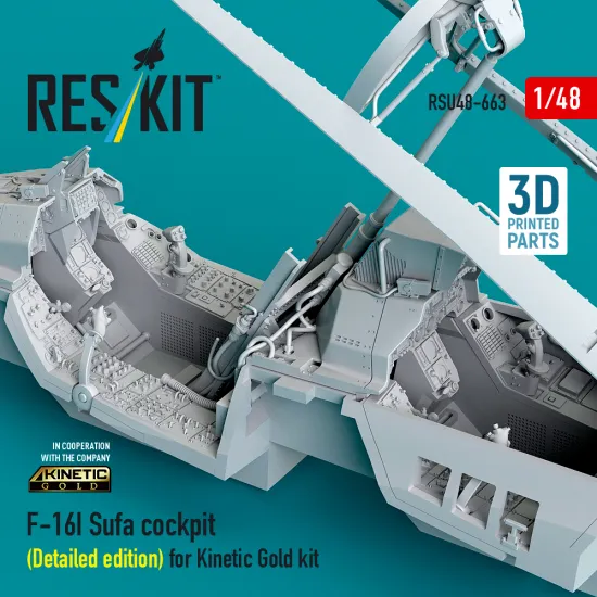 Reskit Rsu48-0663 1/48 F-16i Sufa Cockpit Detailed Edition For Kinetic Gold Kit