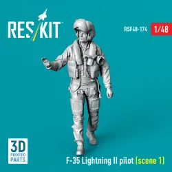 Reskit Rsf48-0174 1/48 F-35 Lightning Ii Pilot Scene 1 3d Printed