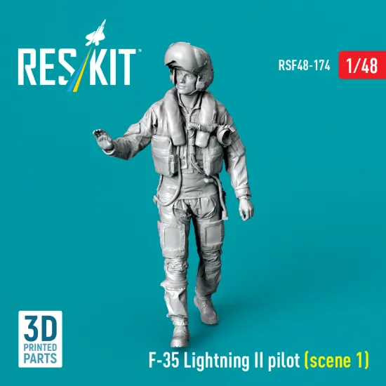 Reskit Rsf48-0174 1/48 F-35 Lightning Ii Pilot Scene 1 3d Printed