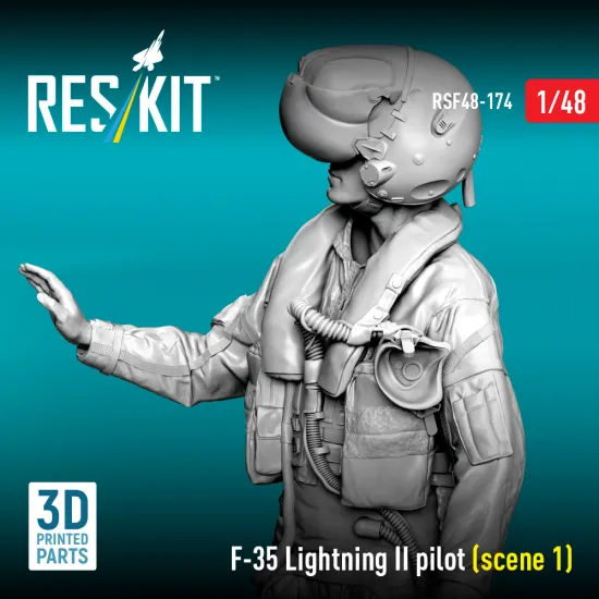 Reskit Rsf48-0174 1/48 F-35 Lightning Ii Pilot Scene 1 3d Printed