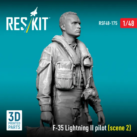 Reskit Rsf48-0175 1/48 F-35 Lightning Ii Pilot Scene 2 3d Printed