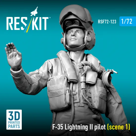 Reskit Rsf72-0123 1/72 F-35 Lightning Ii Pilot Scene 1 3d Printed