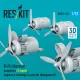 Reskit Rsu72-0265 1/72 B-24 Liberator Propellers 2 Types Engines And Cowlings 4 Pcs For Hasegawa
