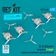 Reskit Rsu72-0266 1/72 B-24 Liberator Propellers 2 Types Engines And Cowlings 4 Pcs Airfix Kit