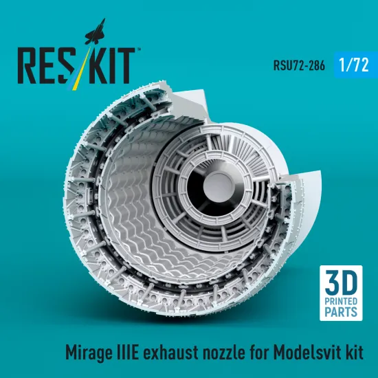 Reskit Rsu72-0286 1/72 Mirage Iiie Exhaust Nozzle For Modelsvit Kit 3d Printed