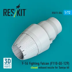 Reskit Rsu72-0354 1/72 F-16 Fighting Falcon F110-ge-129 Closed Exhaust Nozzle For Tamiya