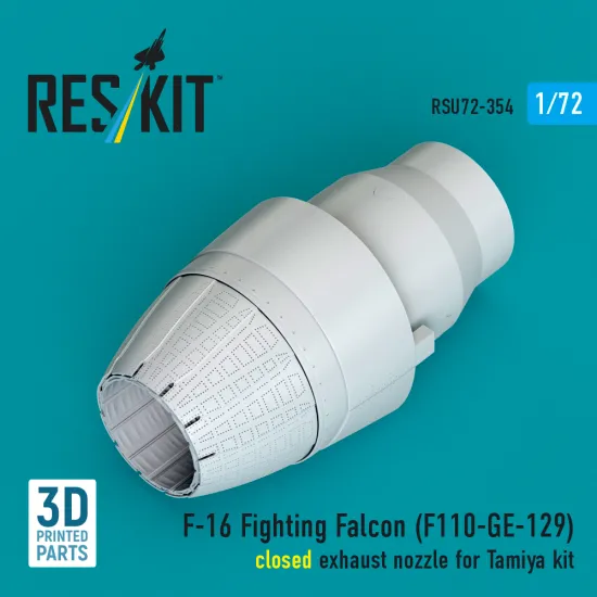 Reskit Rsu72-0354 1/72 F-16 Fighting Falcon F110-ge-129 Closed Exhaust Nozzle For Tamiya