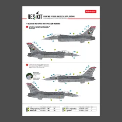Reskit Rsb48-0014 1/48 F-16c Fighting Vipers Block 30 40 42 50 52 With Mission Marking Main Decals With Stencils