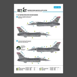 Reskit Rsb72-0007 1/72 F-16c Fighting Vipers Block 30 40 42 50 52 With Mission Marking Main Decals With Stencils