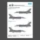 Reskit Rsb72-0007 1/72 F-16c Fighting Vipers Block 30 40 42 50 52 With Mission Marking Main Decals With Stencils