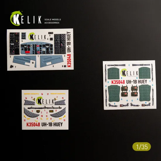 Kelik K35048 1/35 3d Decal Uh-1b Huey - Interior 3d Decals For Trumpeter