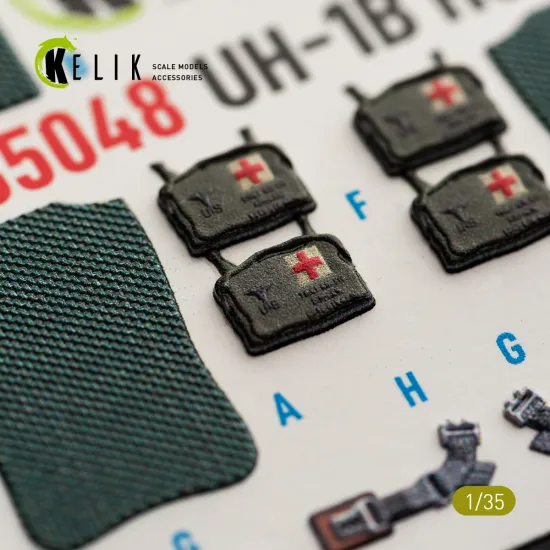 Kelik K35048 1/35 3d Decal Uh-1b Huey - Interior 3d Decals For Trumpeter