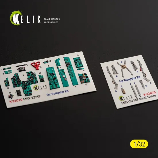 Kelik K32070 1/32 Mig-23 Mf Interior 3d Decals For Trumpeter