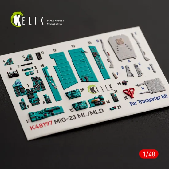 Kelik K48197 1/48 Mig-23 Ml/Mld Interior 3d Decals For Trumpeter