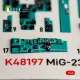 Kelik K48197 1/48 Mig-23 Ml/Mld Interior 3d Decals For Trumpeter