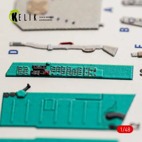 Kelik K48198 1/48 Mig-23bn Interior 3d Decals For Trumpeter