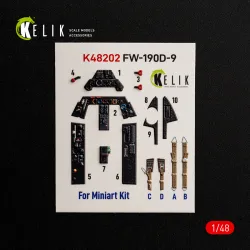 Kelik K48202 1/48 Fw-190d-9 - Interior 3d Decals For Miniart