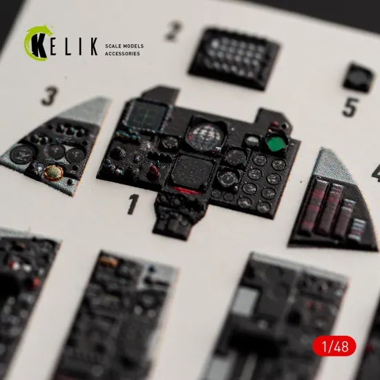 Kelik K48203 1/48 F-4e Terminator Interior 3d Decals For Hasegawa