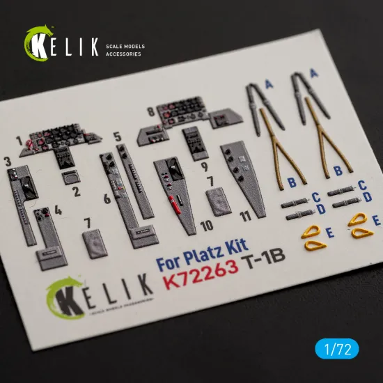 Kelik K72263 1/72 T-1b Interior 3d Decals For Platz