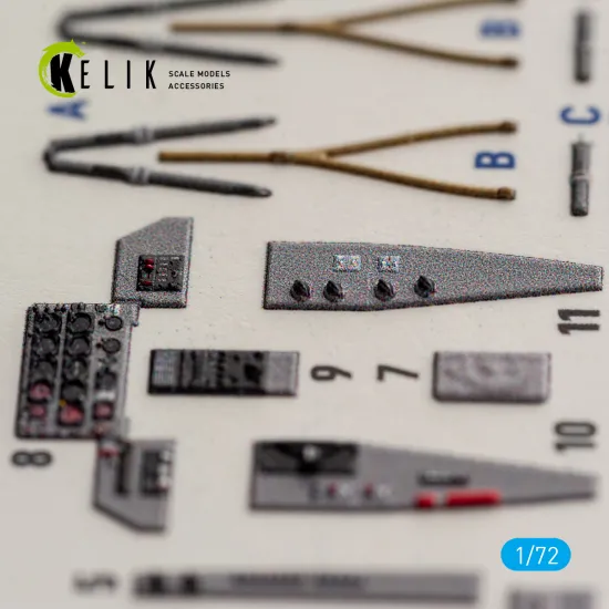 Kelik K72263 1/72 T-1b Interior 3d Decals For Platz
