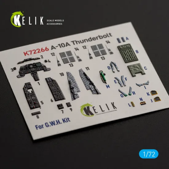 Kelik K72266 1/72 A-10a Thunderbolt Interior 3d Decals For Gwh