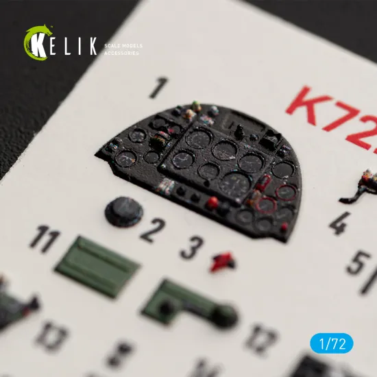 Kelik K72274 1/72 Spitfire Mk.i Interior 3d Decals For Ibg