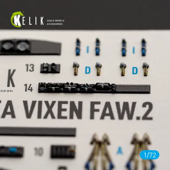 Kelik K72276 1/72 Sea Vixen Faw.2 Interior 3d Decals For Cyberhobby