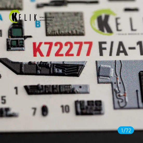 Kelik K72277 1/72 F/A-18c Late Interior 3d Decals For Academy 12411