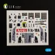 Kelik K72278 1/72 F/A-18a Interior 3d Decals For Academy 12411