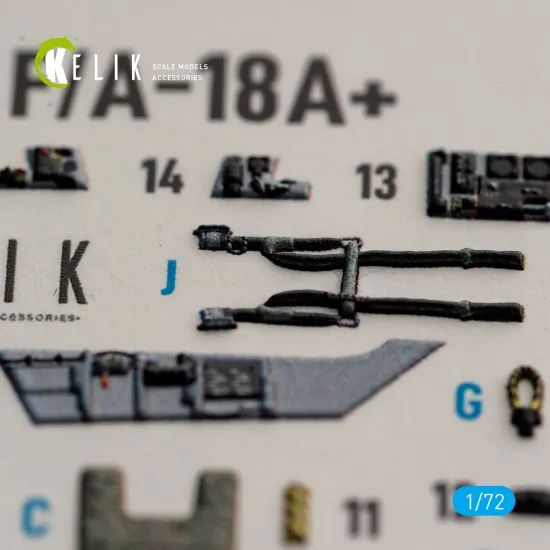 Kelik K72279 1/72 Usmc F/A-18 Interior 3d Decals For Academy 12411