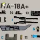 Kelik K72279 1/72 Usmc F/A-18 Interior 3d Decals For Academy 12411