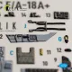 Kelik K72279 1/72 Usmc F/A-18 Interior 3d Decals For Academy 12411