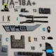 Kelik K72279 1/72 Usmc F/A-18 Interior 3d Decals For Academy 12411