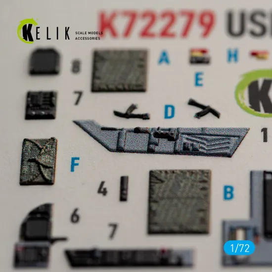 Kelik K72279 1/72 Usmc F/A-18 Interior 3d Decals For Academy 12411
