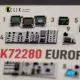 Kelik K72280 1/72 Eurofighter Typhoon Interior 3d Decals For Hasegawa